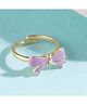 ShimmerTots Bow Hypoallergenic 925 Silver Ring- Lavnder