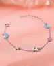 ShimmerTots Moon and Star Hypoallergenic 925 Silver Anklet - Multi Color