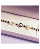 ShimmerTots 18 KT Gold Plated Unicorn Evil Eye Hypoallergenic 925 Silver Nazariya Bracelet - Multi Color