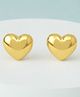 ShimmerTots Gold Plated Classic Hearts 4mm Screw Back Hypoallergenic 925 Silver Studs- Gold