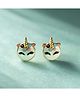ShimmerTots Gold Plated Unicorn Face Screw Back Hypoallergenic 925 Silver Earrings- Multi Color