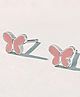ShimmerTots Tiny Butterfly Screw Back Hypoallergenic 925 Silver Earrings- Pink