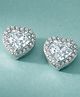 ShimmerTots Princess CZ Screw Back Hypoallergenic 925 Silver Earring- White