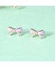 ShimmerTots Enchanted Bow Screw Back Earring -Lavender