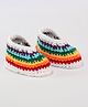 Knits & Knots Rainbow Design Booties - Multi Color