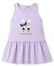 ToffyHouse Knit Sleeveless Frock with Bunny Print - Mauve