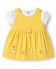 ToffyHouse Cotton Knit Frock & Half Sleeves Inner Tee with Duck Print & Embroidery - Yellow