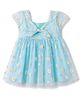 ToffyHouse Cotton Knit One Piece Dresses/Frocks Half Sleeves Daisy Print Light Blue 12-18 Months