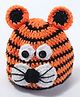 Knits & Knots Animal Design Cap - Orange & Black-  Diameter 33 cms
