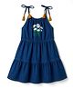 Pine Kids Cotton Woven One Piece Dresses/Frocks with Tassels Navy Blue 4-5 Years