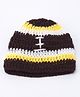 Knits & Knots Rugby Ball Design Cap - Brown
