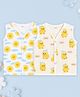 Kidbea Muslin Woven Pack of 2 Sleeveless Sun & Duck Printed Jhablas - White