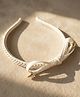 FunKrafts Bow Applique Detailed Beads & Stones Embellished Hair Band - White