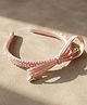 FunKrafts Bow Applique Detailed Beads & Stones Embellished Hair Band - Pink