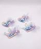 Funkrafts Set Of 2 Crown & Heart Applique With Sequins Detailed Alligator Hair Clips - Purple