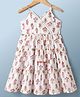 Babyhug Cambric Woven Sleeveless Floral Printed Ethnic Dress - White