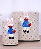 The little lookers Pack Of 2 Bunny Applique Detailed Towels - Beige
