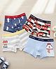 The little lookers Cotton Knit Pack Of 4 Vehicles & Animals  Printed Boxers - Multi Colour