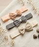 Funkrafts Set Of 3 Shimmer Bow Applique Detailed Headbands - Multi Colour