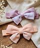Funkrafts Set Of 2 Checked Bow Applique Detailed Headband - Multi Colour