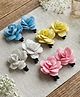 Funkrafts Set Of 4 Floral Applique Detailed Alligator Hair Clips - Multi Colour