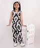 Titrit Cotton Woven Sleeveless Ikat Printed Coordinating Top & Pant Set - Beige