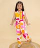 Titrit Cotton Woven Sleeveless Abstract Printed Coordinating Top & Pant Set - White