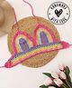 Woonie Cotton Hand Knitted Sleeveless Rainbow Designed Crochet Halter Neck Crop Top - Multi Colour