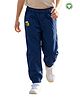 Pranava Organic Cotton Woven  Bee Embroidered Joggers - Blue