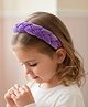Ribbon candy Solid Braid Detailed Hair Band - Purple