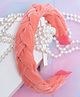 Ribbon candy Solid Braid Detailed Hair Band - Peach