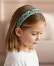 Ribbon candy Braid Detailed Solid Hair Band - Olive Green
