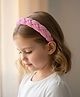 Ribbon candy Braid Detailed Solid Hair Band - Light Pink