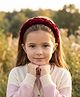 Ribbon candy Solid Braided Detailed Hair Band - Maroon
