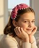 Ribbon candy Pearl Embellished Bow Applique Detailed Hair Band - Purple
