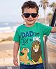 Babyhug Disney Cotton Knit T-Shirt Half Sleeve Round Neck Graphic Print Green 6-9 Months