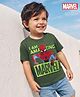 Babyhug Marvel Single Jersey Knit Half Sleeves T-Shirt with Spider Man Graphics - Green