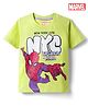 Babyhug Marvel Cotton Knit T-Shirt with Spider-Man Graphic Half Sleeves Round Neck Limegreen 5-6 Years