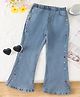 Mark & Mia Cotton Washed Jeans With Heart Embroidery - Blue