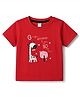 Tango Cotton Knit T-Shirts Half Sleeves Round Neck Red 12-18 Months