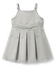 ToffyHouse Knit Sleeveless Party Dress With Floral Applique - Grey
