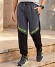 Pine Kids Knit Full Length Cut N Sew & Text Printed Lounge Pant - Black