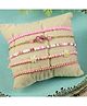 Asthetika Set Of 5 Floral Heart Charms & Beads Embellished Bracelets - Pink