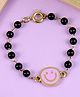 Asthetika Beads Embellished Smiley Charm Detailed Nazariya Bracelet - Purple