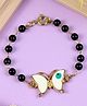 Asthetika Beads Embellished Butterfly Charm Detailed Nazariya Bracelet - White