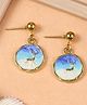 Asthetika Deer Designed Earrings - Blue