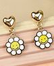 Asthetika Smiley Designed Earrings - White