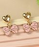 Asthetika Bow Designed Earrings - Pink