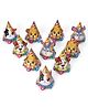 Animal Theme U Shape 3D Party Caps for Kids  Pack of 10| Colorful Birthday Head Caps for Theme Parties| Lightweight Paper Caps for Birthday Celebration and Fun Activities