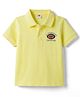 Zero Sinker Knit Half Sleeves Polo T-Shirt with Rugby Embroidery - Lime Green